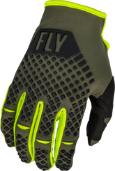 Guantes Fly Kinetic Verde Oliva/Hi Vis Niño